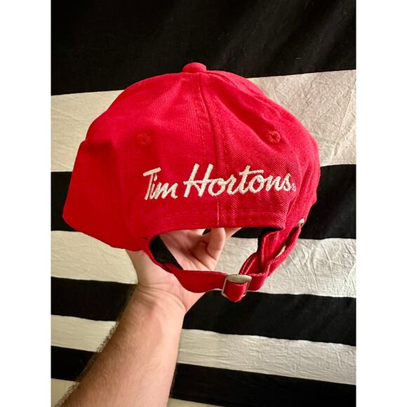 Red Tim Horton's Canada Breakfast Cafe Ballcap Hat - Picture 6 of 6